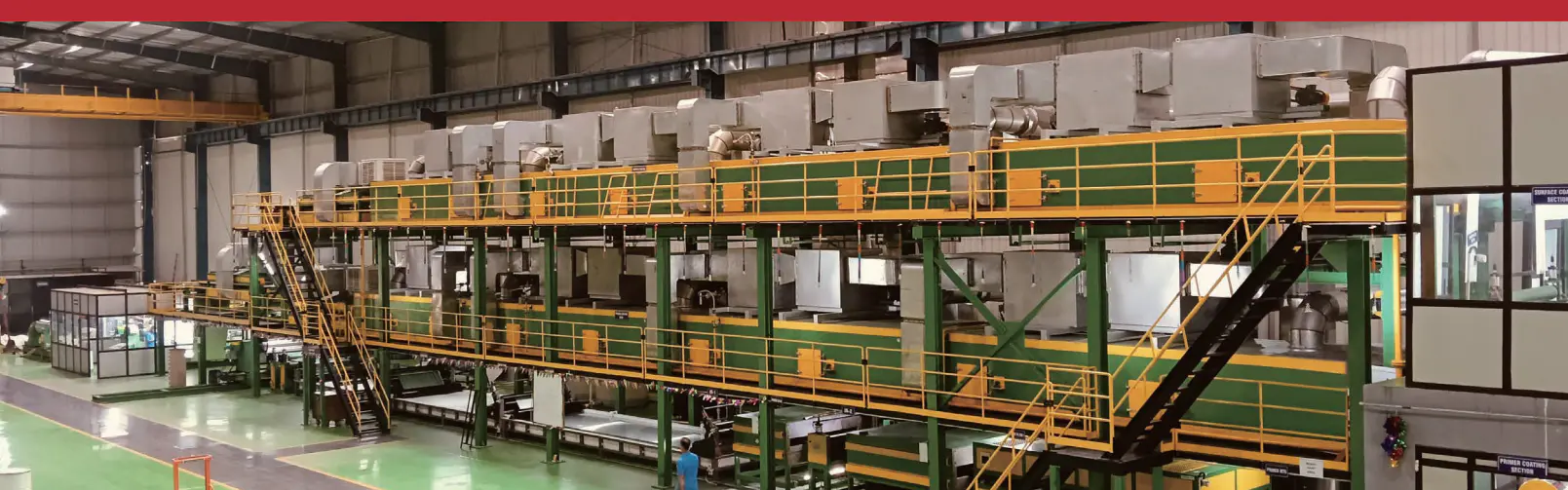 Aluminium dubbele kleur coating dubbele bakproductielijn